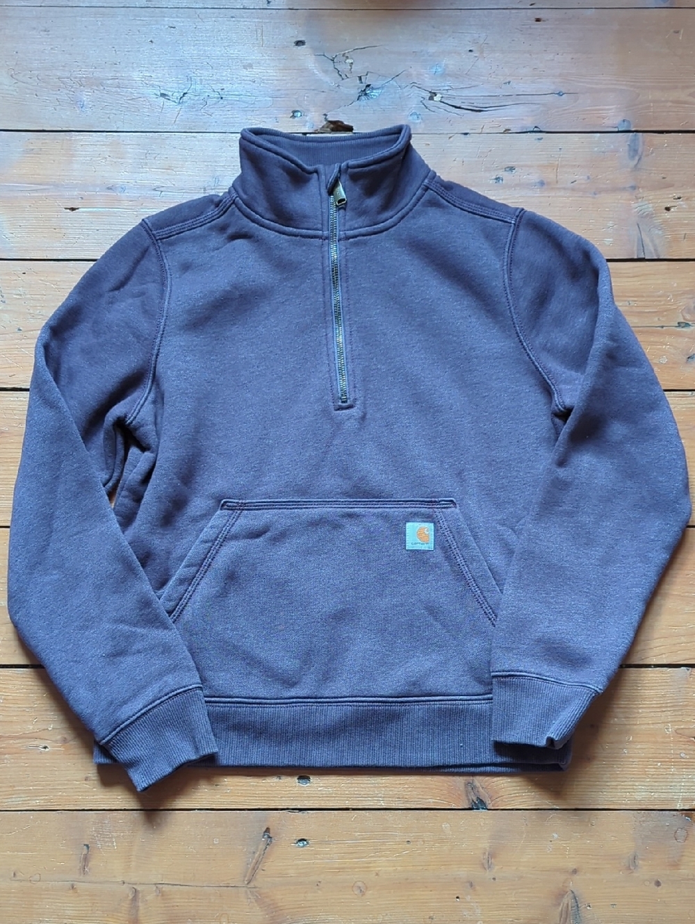 310-Carhartt Women’s Half-Zip Pullover Sweatshirt - Faded Purple